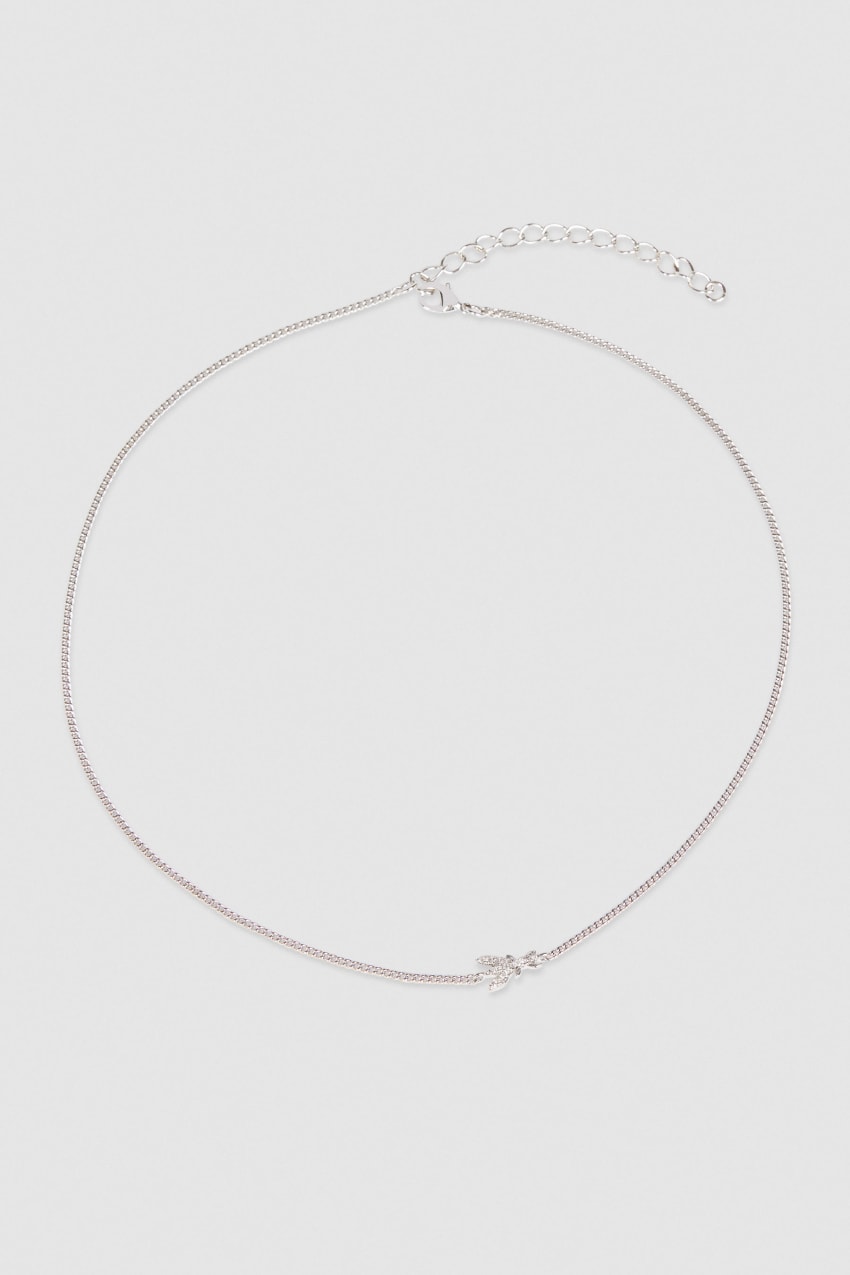 Patrizia Pepe Rhinestone Necklace Zilver | ULO830526