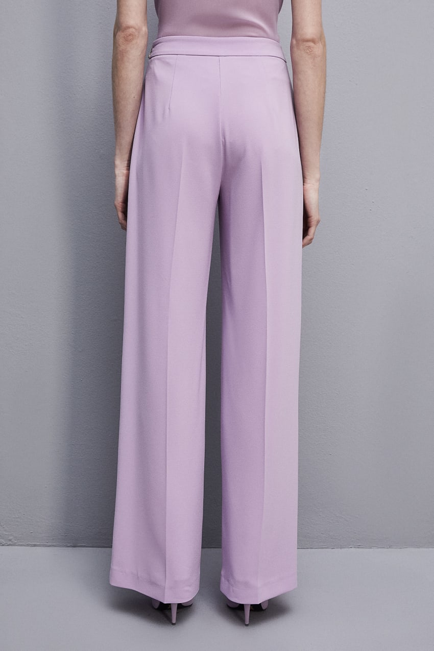 Patrizia Pepe Sablè Crepe Palazzo Pants Paars | ZRQ481932