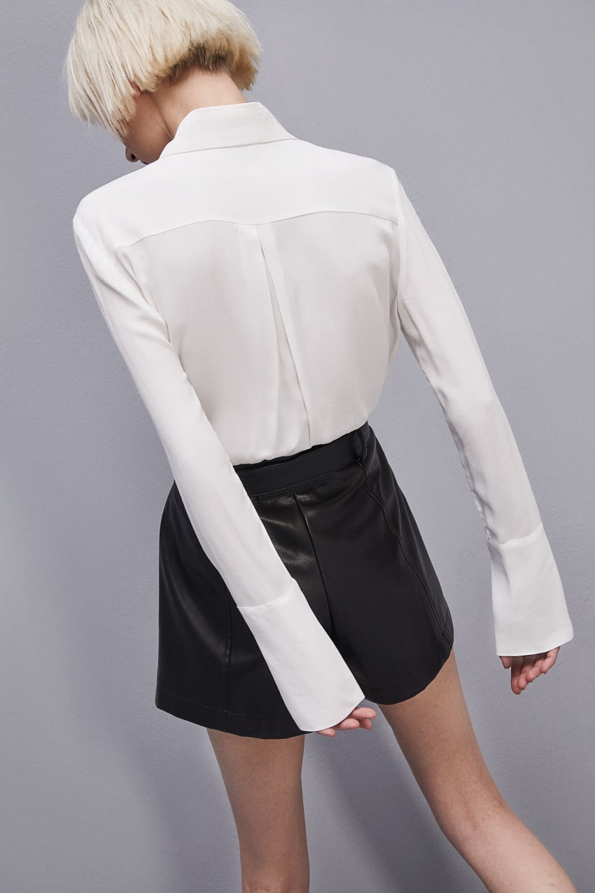 Patrizia Pepe Shirt With High Cuffs Wit | ITG792461