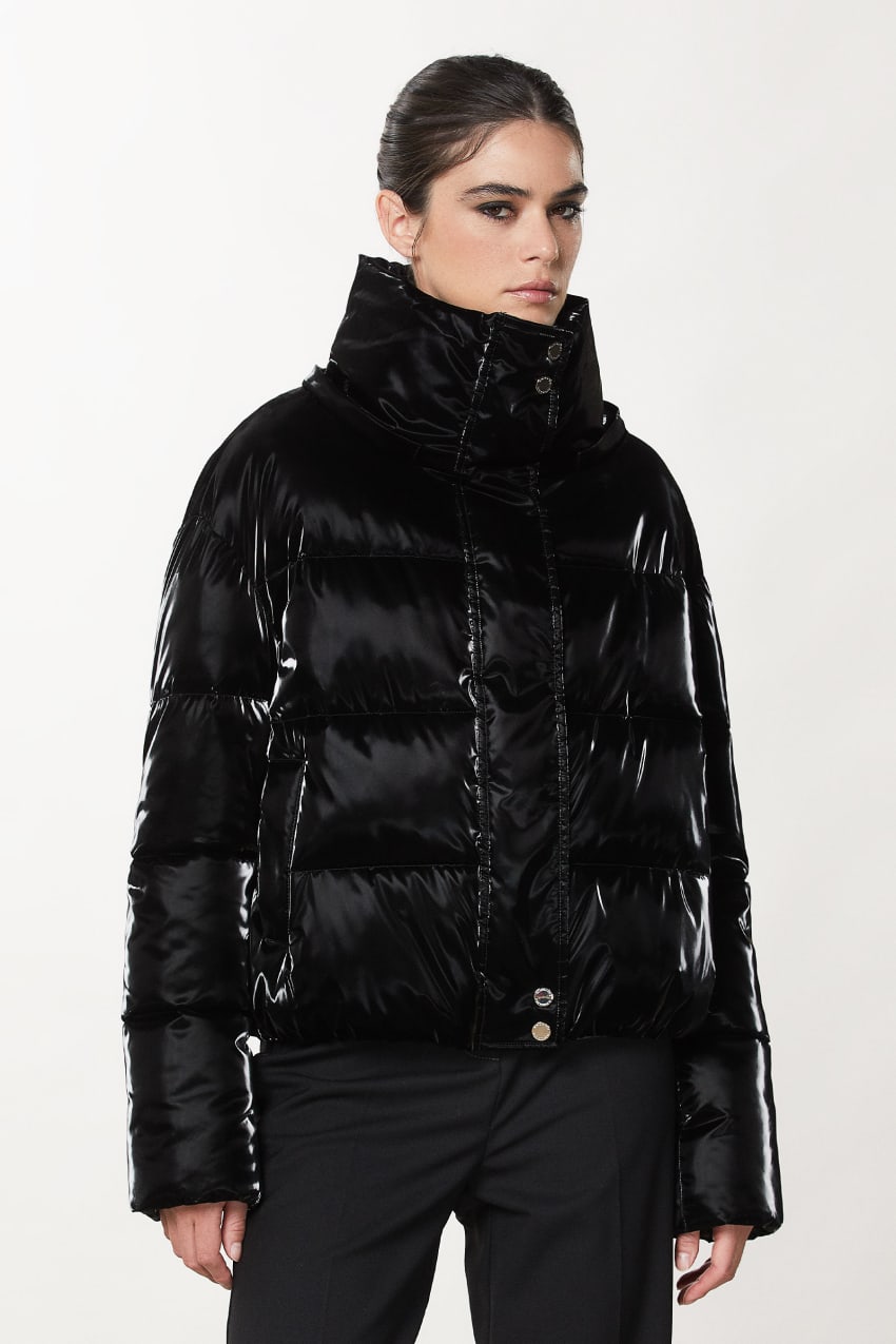 Patrizia Pepe Short Padded Down Jacket Zwart | OFC129538