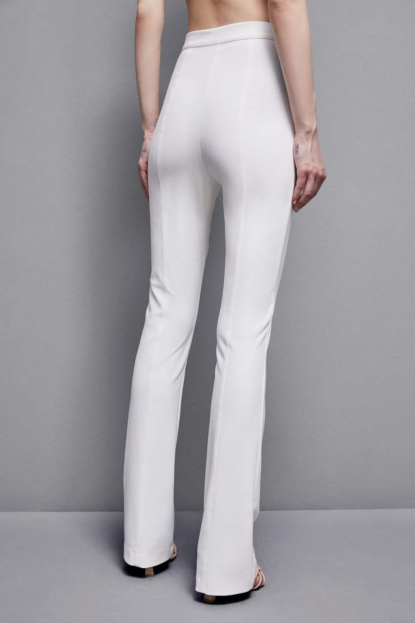 Patrizia Pepe Slim Flare Pants Wit | LSE726350