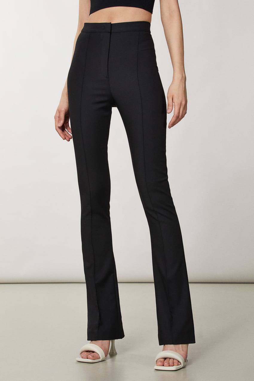 Patrizia Pepe Slim Flare Pants Zwart | CVE274319