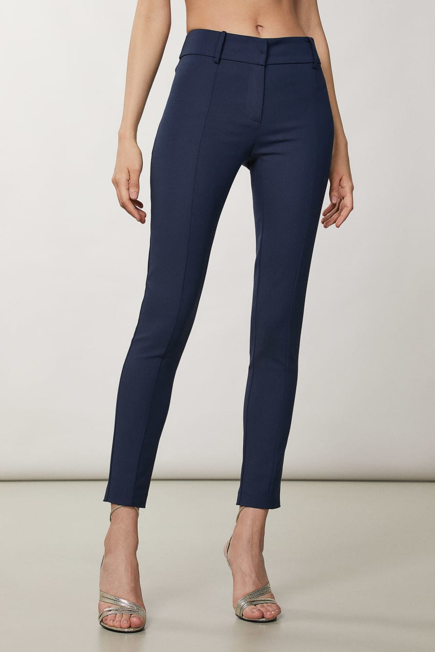 Patrizia Pepe Slim Pants Blauw | SHA894510