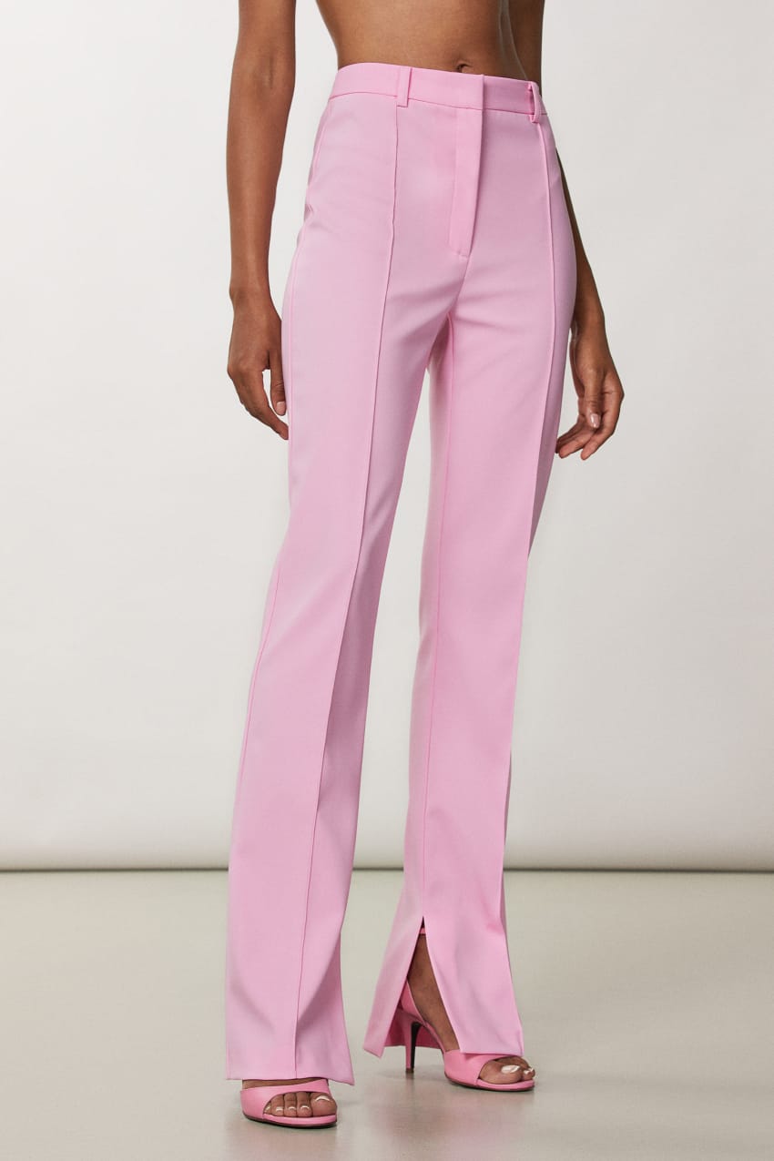 Patrizia Pepe Slim Pants With Side Slit Roze | QYG854371