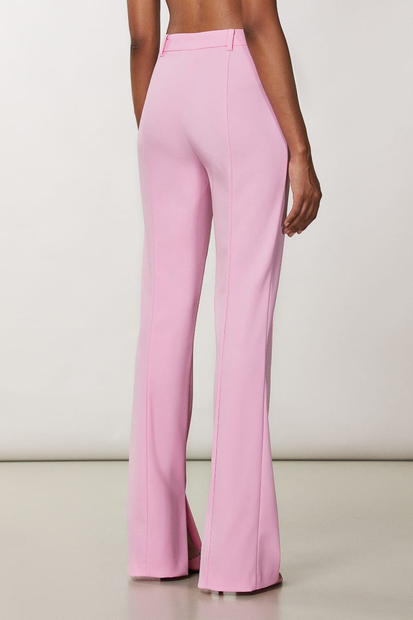 Patrizia Pepe Slim Pants With Side Slit Roze | QYG854371