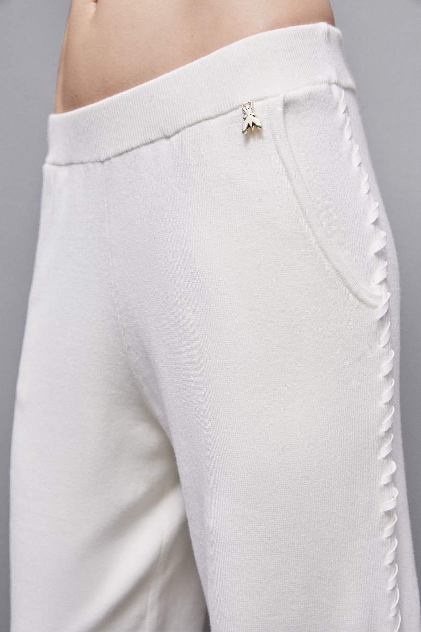 Patrizia Pepe Soft Viscose Joggers Wit | CBM743250