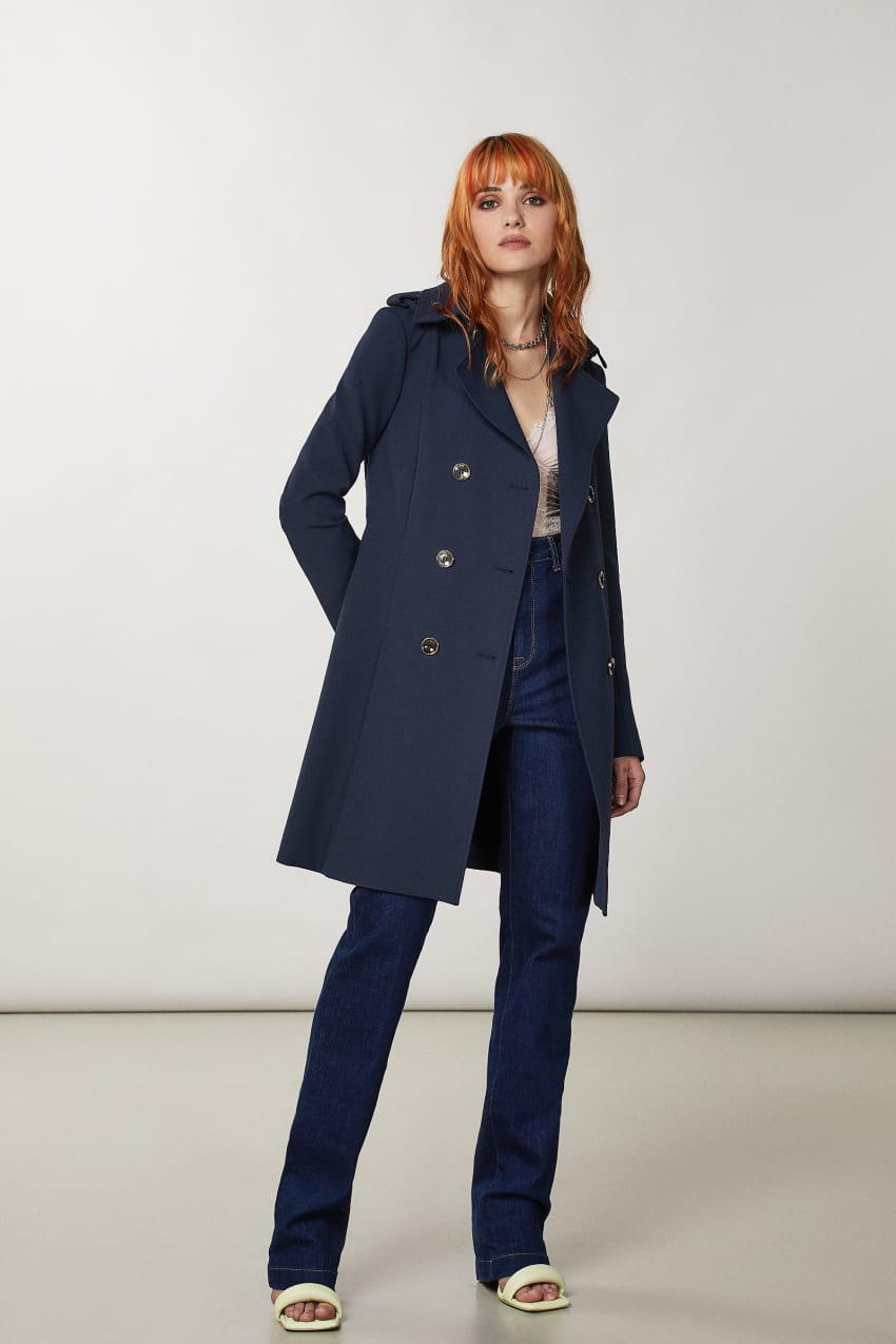 Patrizia Pepe Trench Blauw | DPA843269