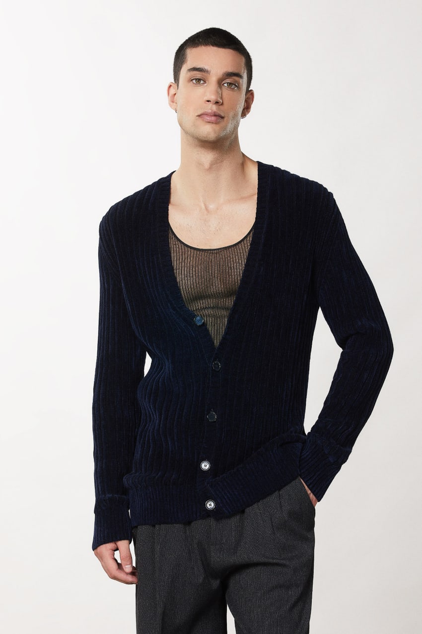 Patrizia Pepe Viscose Blend Cardigan Blauw | JDB279501