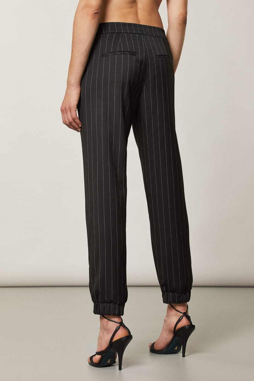 Patrizia Pepe Viscose Jogging Pants Zwart | BEQ147865